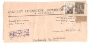 List polecony (rachunek) Zakł. Chem. Oświęcim 1954 r.