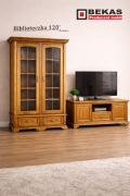 Stylowa Dębowa Biblioteczka 123`śliczna Witryna Promocja Producent BEKAS 