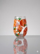 Ręcznie malowana szklanka w pomarańcze Falcon Art