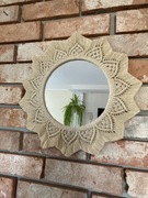 Lustro lusterko okrągłe makrama boho 47 cm