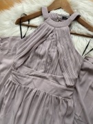 Sukienka 34 TFNC szary/puder maxi góra plisowana