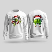 Świąteczna Bluza z Nadrukiem Grincha (Przód i Tył) hit sezonu