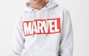 House - Bluza Marvel XXL - Biało szara z kapturem