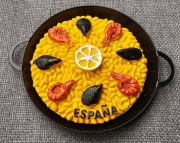Magnes na lodówkę Paella  Hiszpania metal