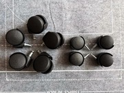 Kółka do krzeseł foteli 50mm mebli biurowych 41mm, 5 + 4 szt, nowe