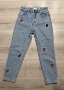 Tej rolling Stones spodnie mom Bershka 36