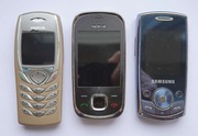 Trzy telefony Komórkowe: NOKIA 6100, NOKIA 7230, SAMSUNG SGH-J700