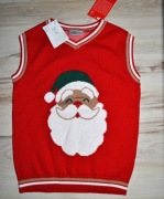 5^ Świąteczna kamizelka Mikołaj 2/3 lat_92 cm