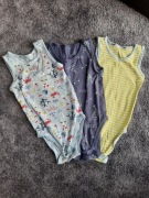 3pak body bez rękawów na upały lato Lupilu r.80
