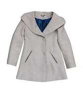 Szary płaszcz damski Rogoza r.36 S  klasyczny, elegancki