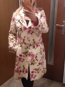 Wiosenny płaszczyk,prochowiec w gobelinowe róże, Miła Paoli, rozm..14,