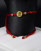 Bransoletka sznurkowa -PANNA- złota