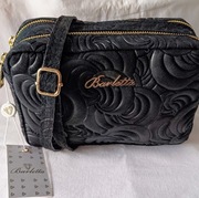 Barletta cudowna torebka kuferek zamsz naturalny