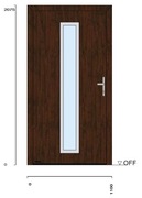 Drzwi Hormann Orzech model THP65 stal-aluminium