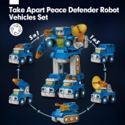Auto robot do skręcania 5w1 transformer Peace defender Hahaland 