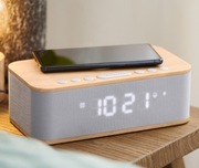 Budzik z funkcją bezprzewodowego ładowania i Bluetooth