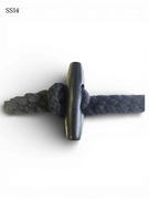 Guzik kołek drewniany, ciemnoniebieski, 50x12mm. 4 sztuki