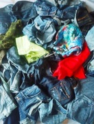 DUŻA paczka SPODENKI JEANSOWE ciuszki damskie odzież ubrania używane mix