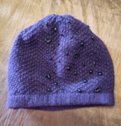 Czapka wełniana fioletowa