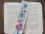 Zakładka do książki - Kwiaty - Haft krzyżykowy 