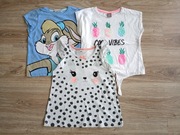 3 x Bluzka koszulka  t-shirt H&M rozm. 122/128