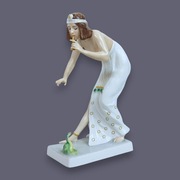 Figurka Rosenthal 1920 Zaklinaczka węży Berthold Boess Art deco
