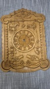 Drewniana rzeźbiona ręcznie "aplikacja- front do zegara