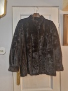 Eleganckie futro z naturalnych norek czekolada 