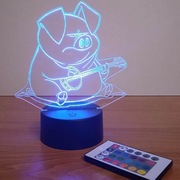 świnia. Lampa LED z pilotem. Personalizacja