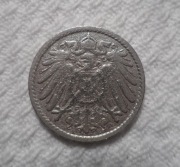Niemcy Kaiser Wilhelm II 5 pfennig 1906 E Muldenhütten Saksonia KM# 11