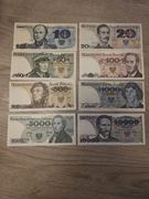 BANKNOTY z PRL-u. - zestaw 8 BANKNOTÓW. NOWE