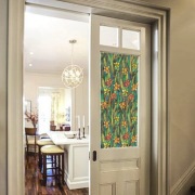 Przezroczysta folia witrażowa, statyczna naklejka na szkło