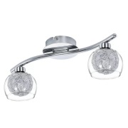 Lampa Oprawa sufitowa Kinkiet Lampa 2 punktowy chrom szkło Eglo Oviedo