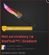 Kosa nóż CS 2 CS Go Nóż survivalowy ( StatTrak) | Gradient