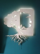 Lampa dekoracyjna kinkiet drzewo z imionami 