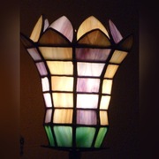 Kinkiet witrażowy-Lotos
