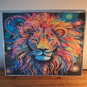 Obrazek z lwem typu malowane po numerach 
