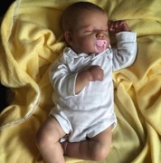 Lalka Bobas Niemowlę Reborn 49cm Realistyczny Śpiący Noworodek + akcesoria 