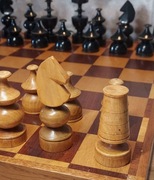 STARE Drewniane SZACHY - PRL / Dobrze zachowane - KOMPLETNE