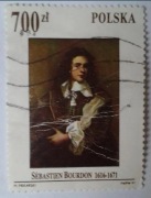 Znaczek pocztowy portret Polska Bourdon 1992