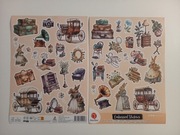 Naklejki planer scrapbooking DecoTime 2 szt. arkusze A4 - książki karety