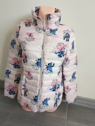 Wiosenna kurtka pikowana, ciepła na chłodne poranki w kwiaty