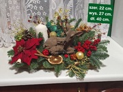 Stroik Świąteczny bożonarodzeniowy na stół,  jodła nobilis 