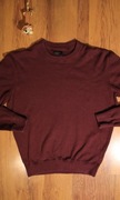 Sweter House r. M bordowy okrągły dekolt unisex bawełniany 