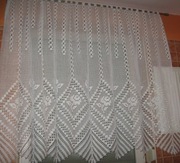 Firanka, Vintage, szydełkowa, BAWEŁNIANA, ręcznie robiona szydełkowa