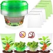 Zestaw 24 osłon na rośliny - 12 przeciw ślimakom + 12 worki ochronne