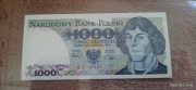 Banknot 1000 zł z 1982 roku. Seria ED. Stan UNC. OSTRE ROGI. PIĘKNY. 1000zł