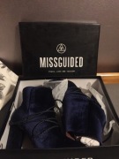 Missguided botki na obcasie zamsz wiązane 40/7