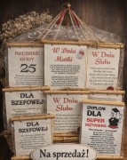 Naklejki na alkohol, dyplomy okazjonalne, zawiadomienia na uroczystość  