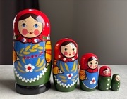Russian Wooden Nesting Doll, Matrioszka, Matryoshka -5 psc